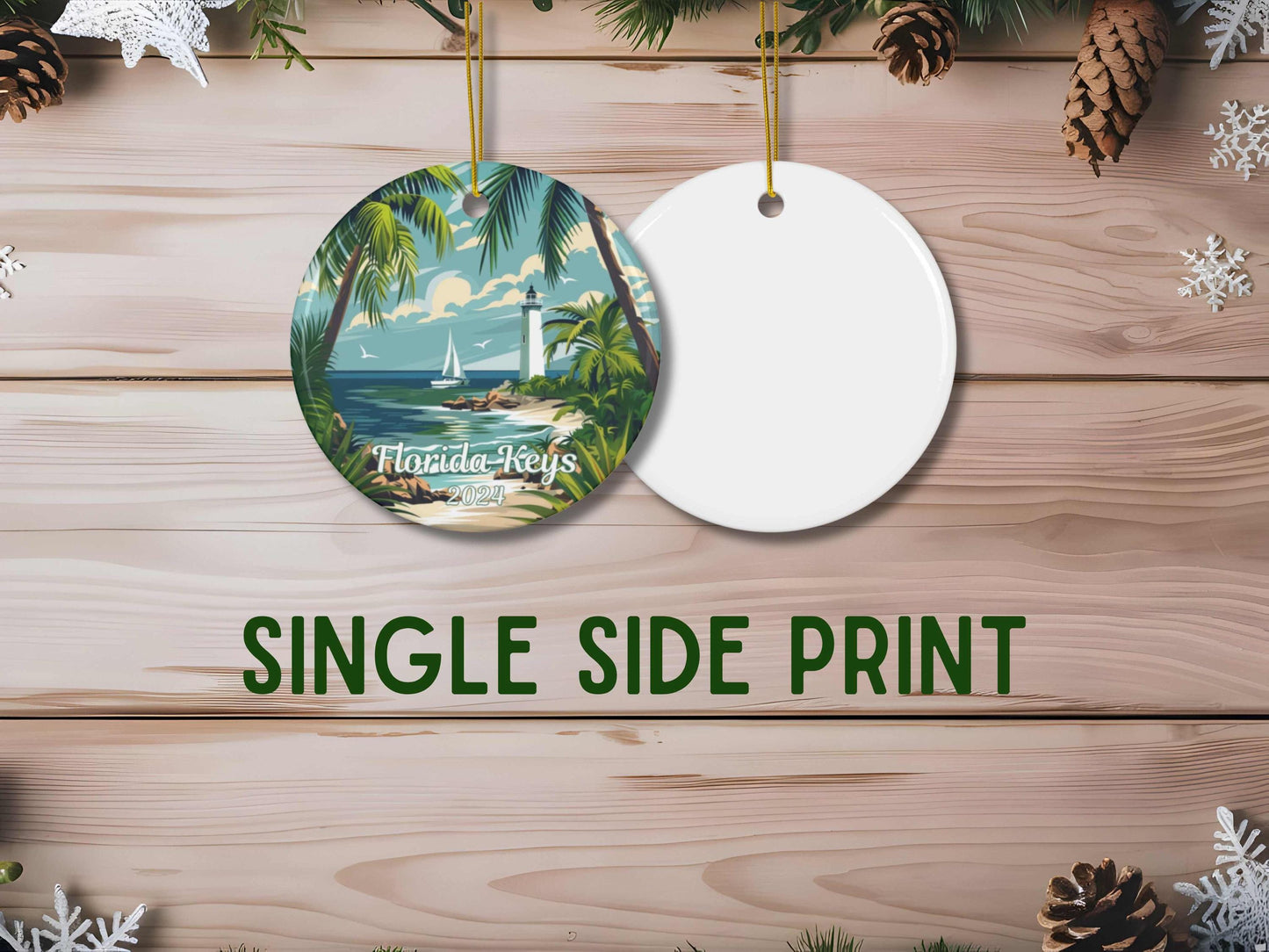 Florida Keys Personalized Christmas Ornament