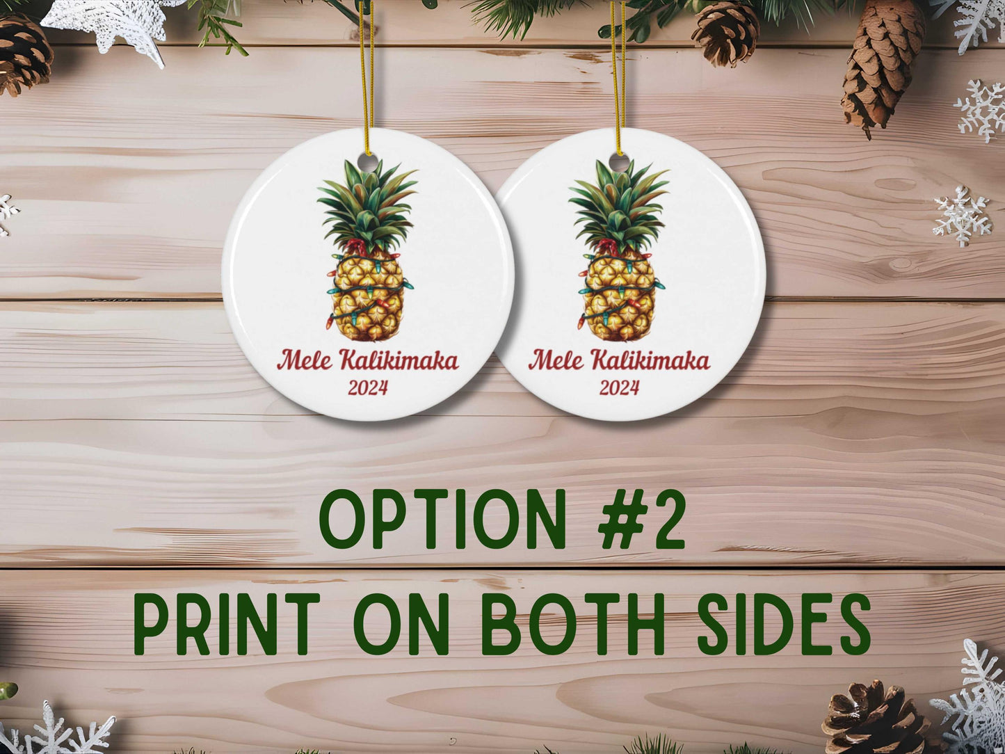Hawaiian Pineapple Christmas Ornament