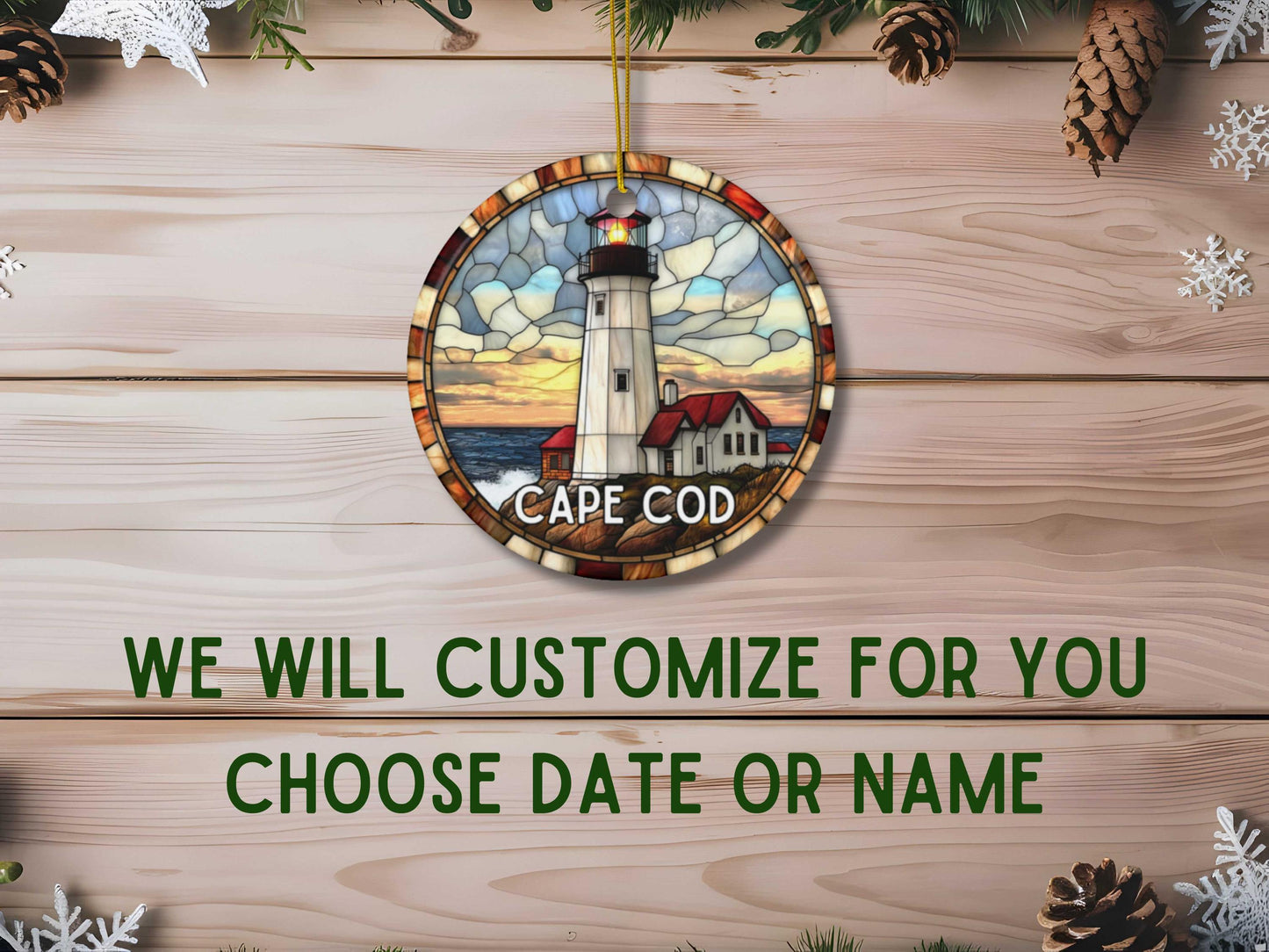 Cape Cod Faux Glass Style Ornament