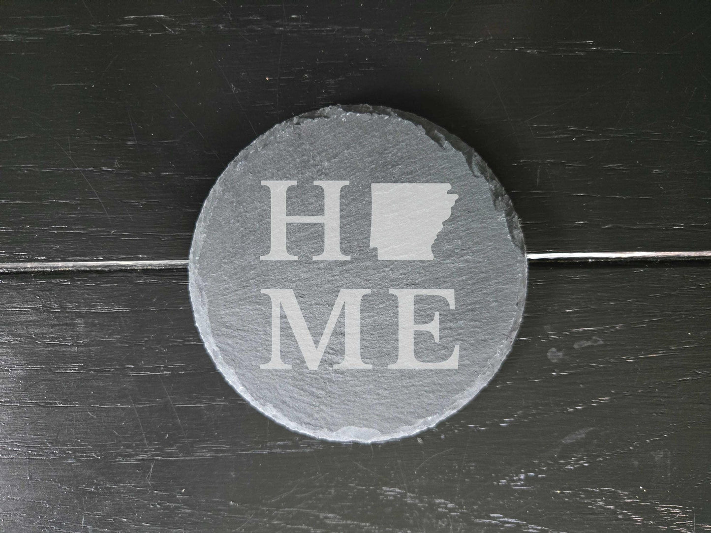 Arkansas Home State Engraved Drink Coasters, Set of 4
