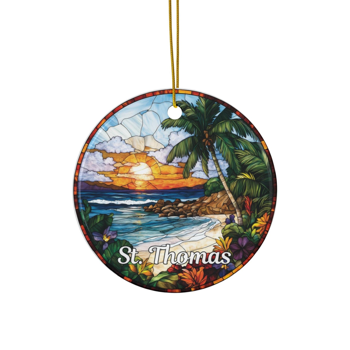 St Thomas US Virgin Islands Faux Stained Glass