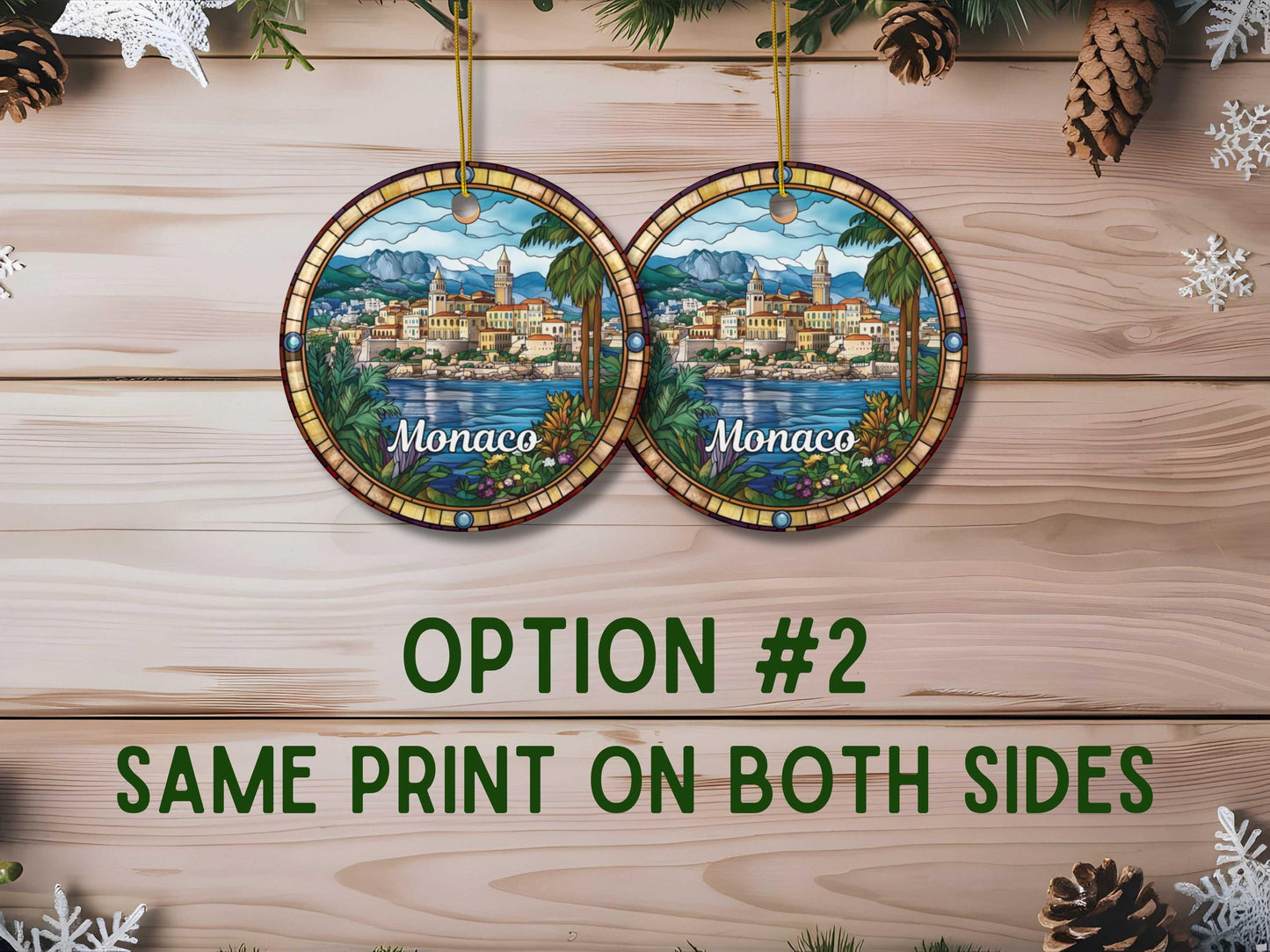 Monaco Stained Glass Style Ornament