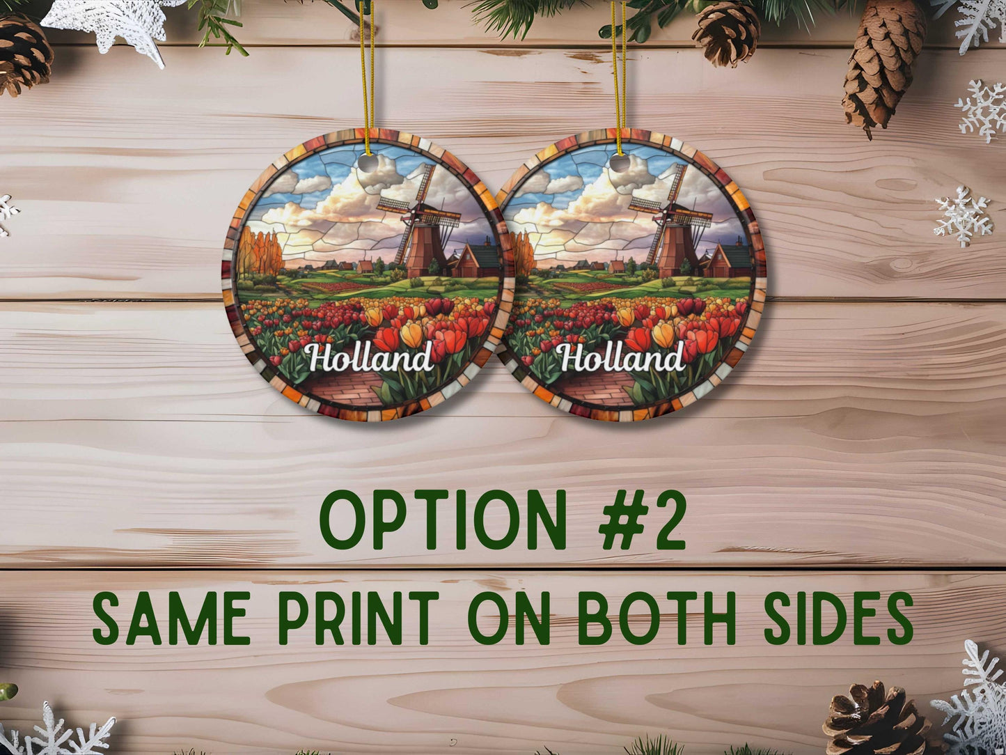 Holland Stained Glass Style Ornament