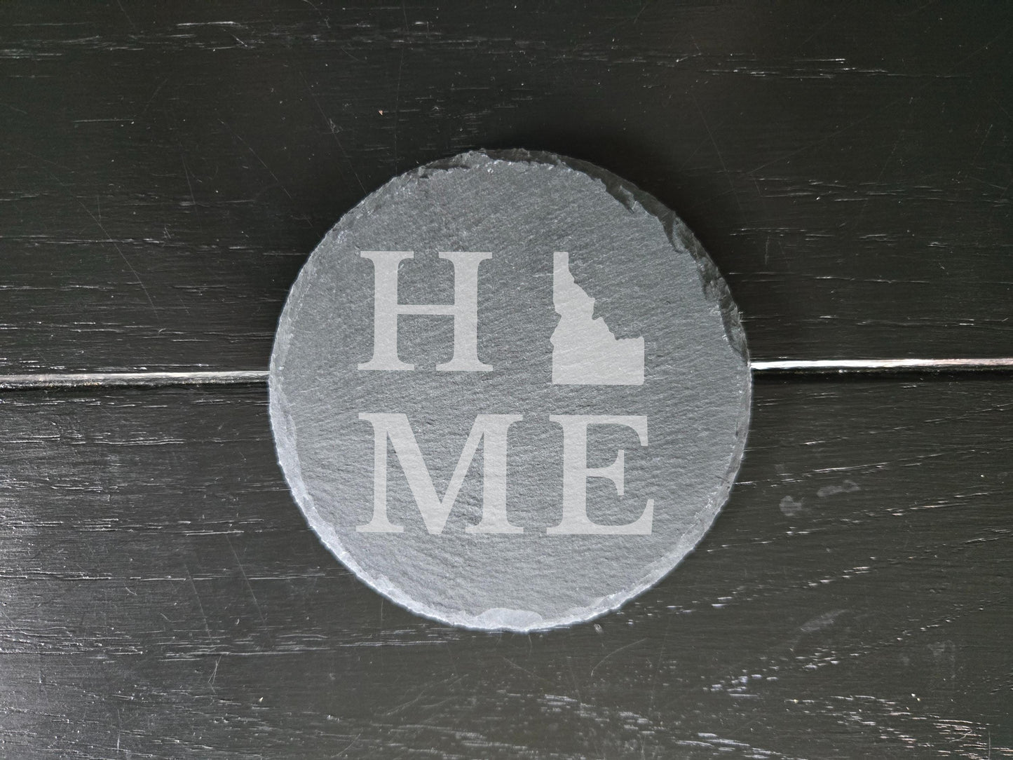 Idaho Home State Engraved Stone Coasters, Set of 4