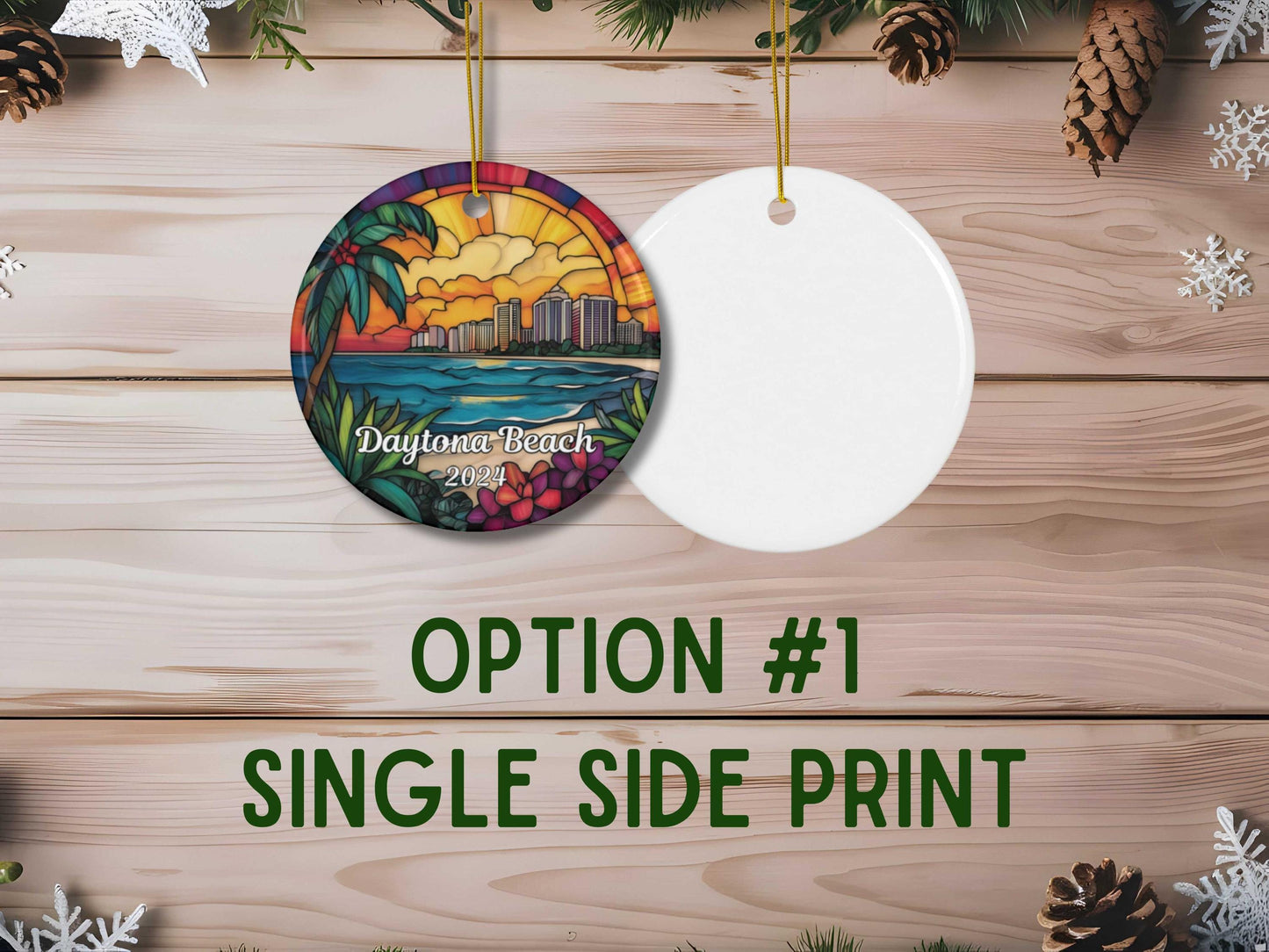 Daytona Beach Christmas Ornament