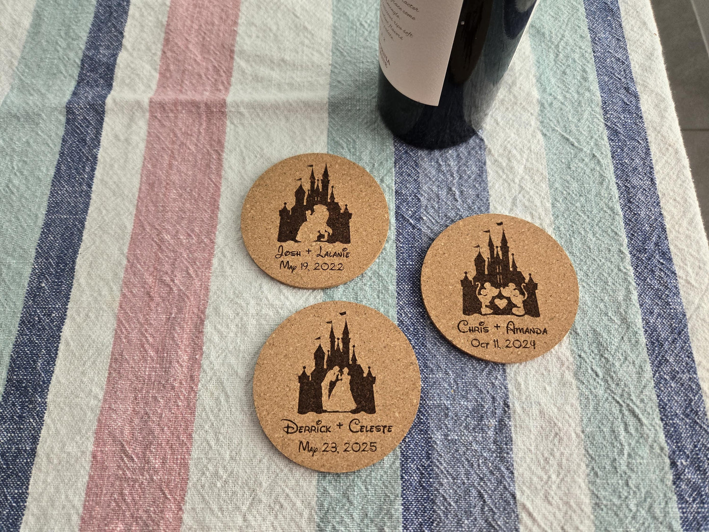 Fairytale Wedding Favor Drink Coasters, Disney Inspired Wedding Favors, Wedding Coasters for Receptions Gifts, Wedding Favors For Guests