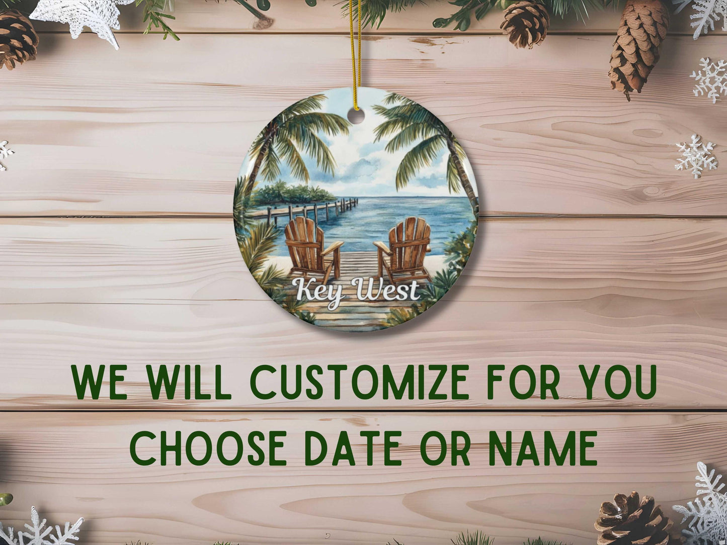 Florida Keys Illustrated Ornament