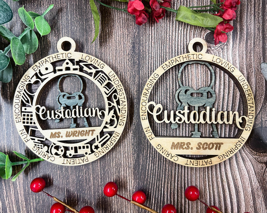 Personalized Custodian Ornament