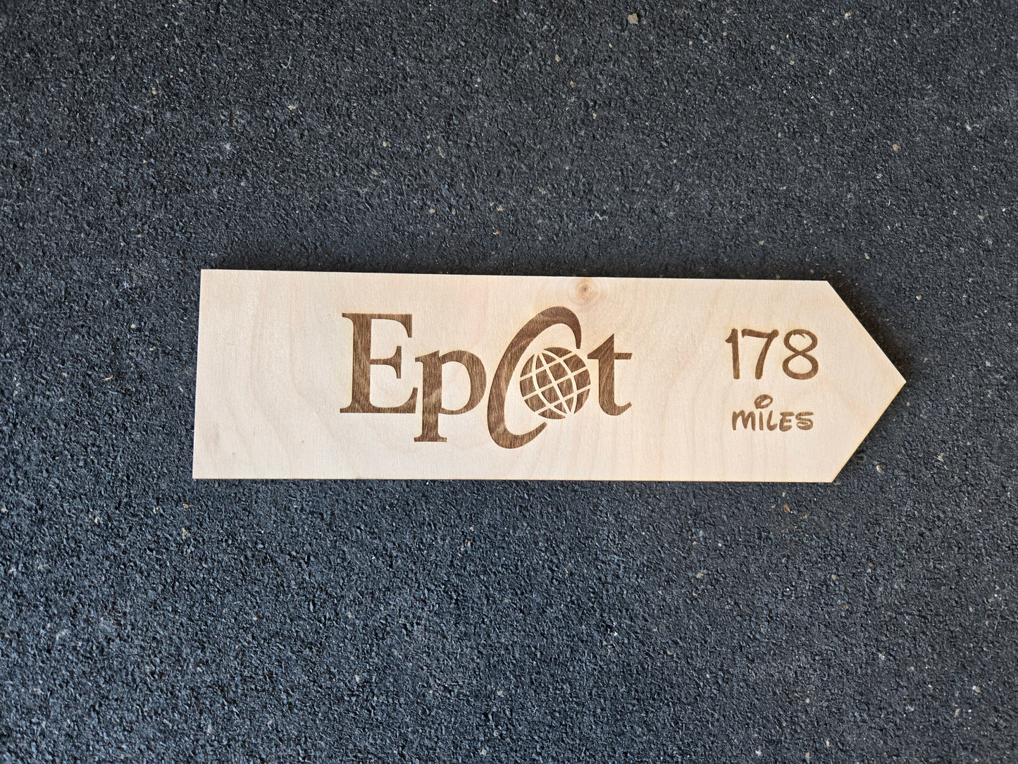 Miles to Disney World - Set of 4 Custom Wood Theme Park Directional Signs
