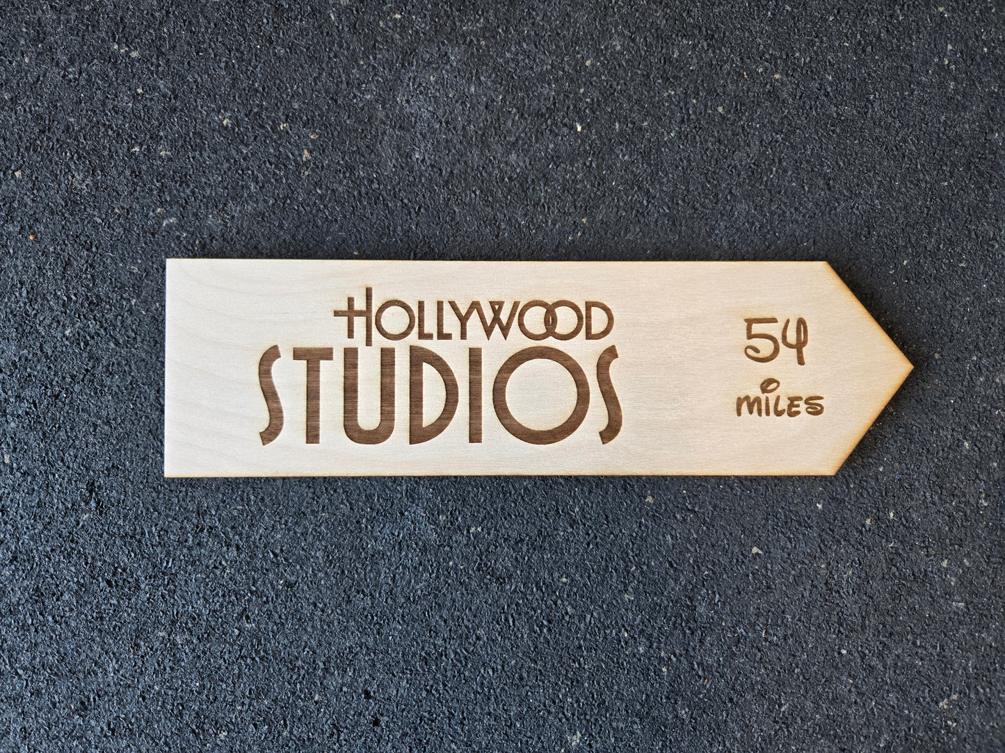 Miles to Disney World - Set of 4 Custom Wood Theme Park Directional Signs
