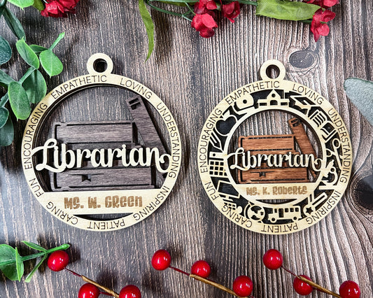 Personalized Librarian Ornament