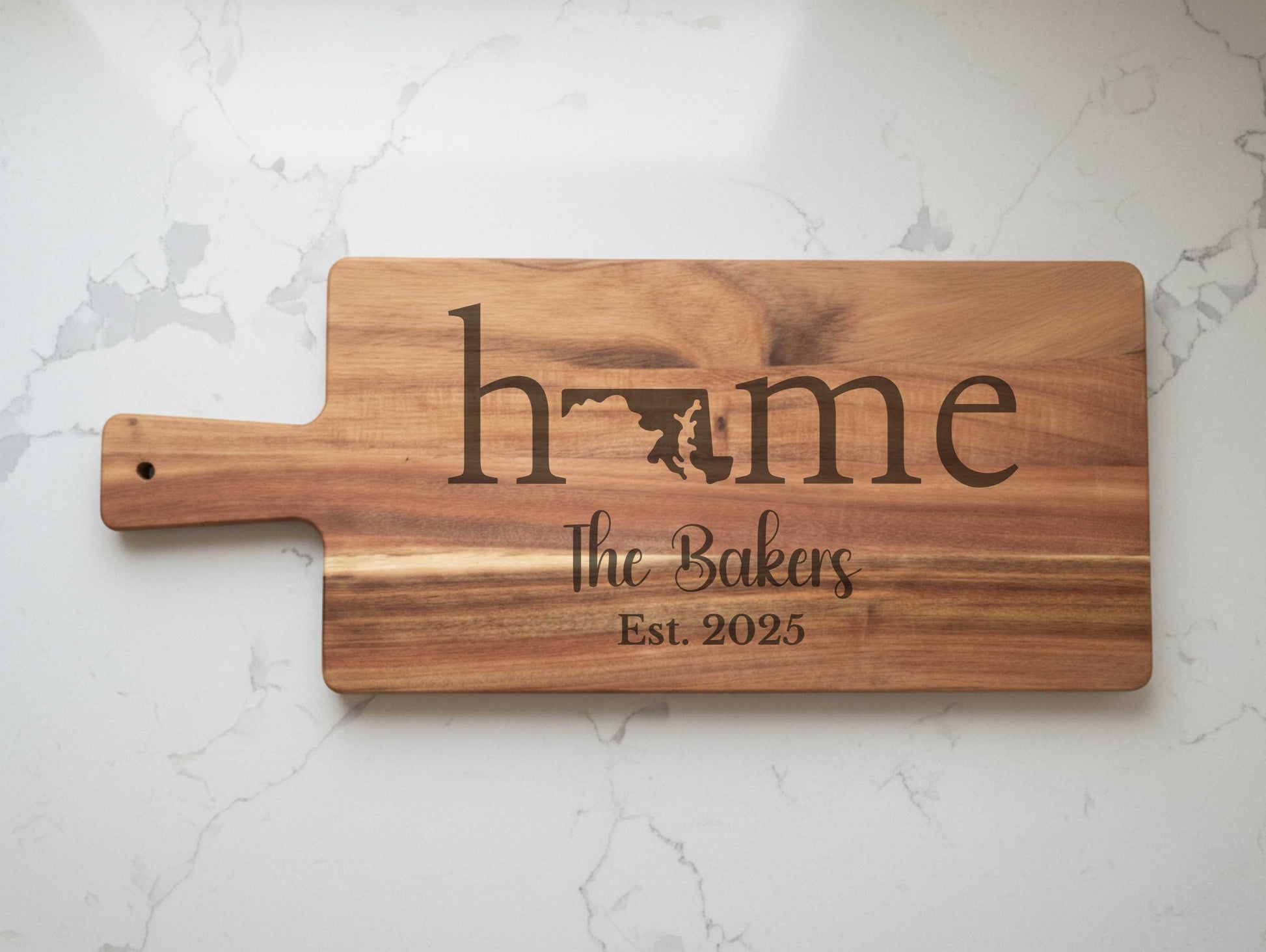Engraved Maryland Home Charcuterie Board