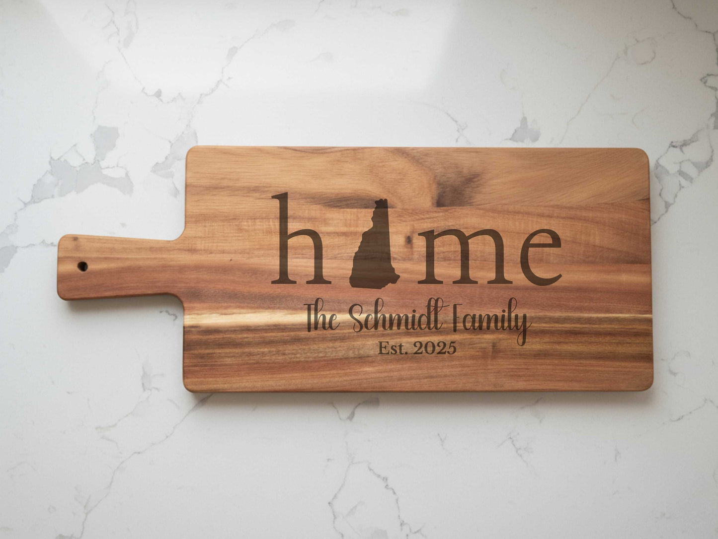 Engraved New Hampshire Charcuterie Board