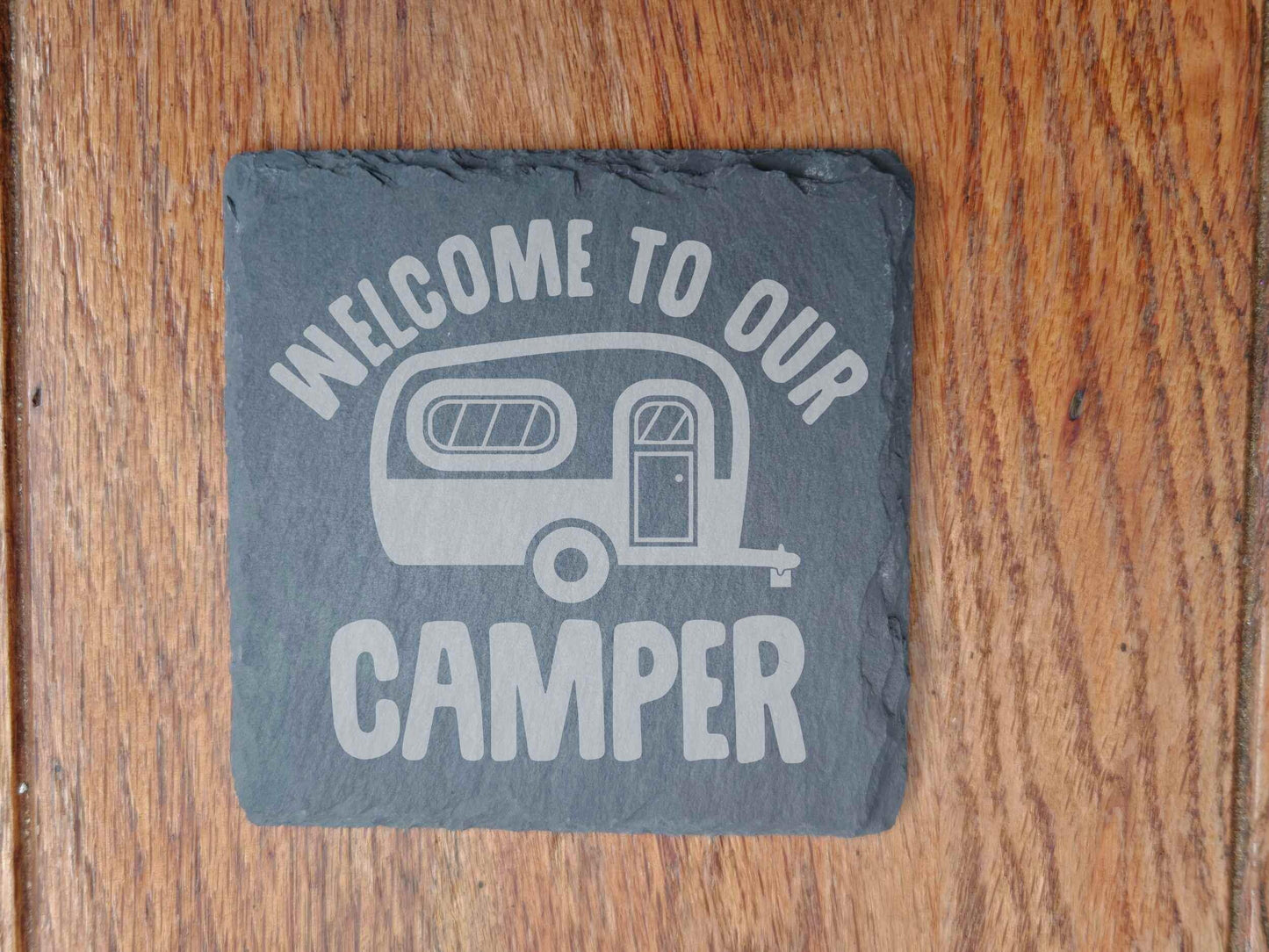 Slate RV Camping Coasters Set of 4