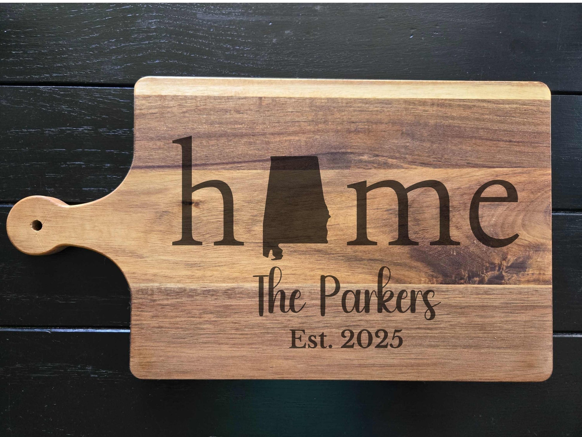 Engraved Alabama Home Cutting Board
