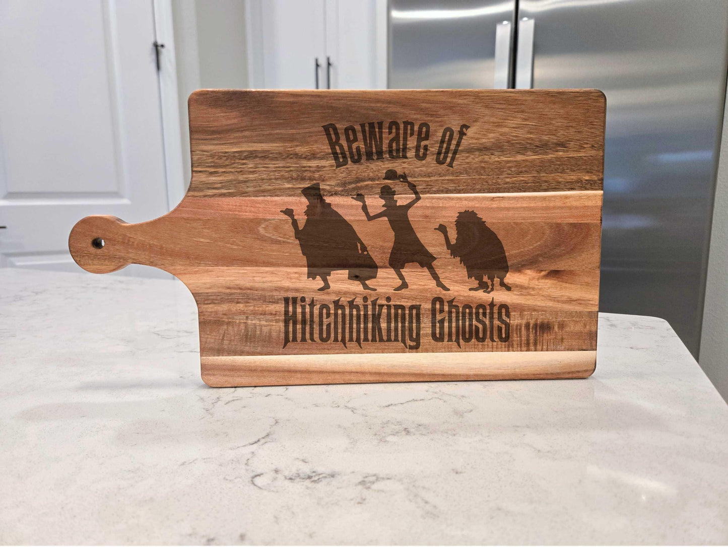 Hitchhiking Ghosts Cutting Board, Engraved Haunted Mansion Gift