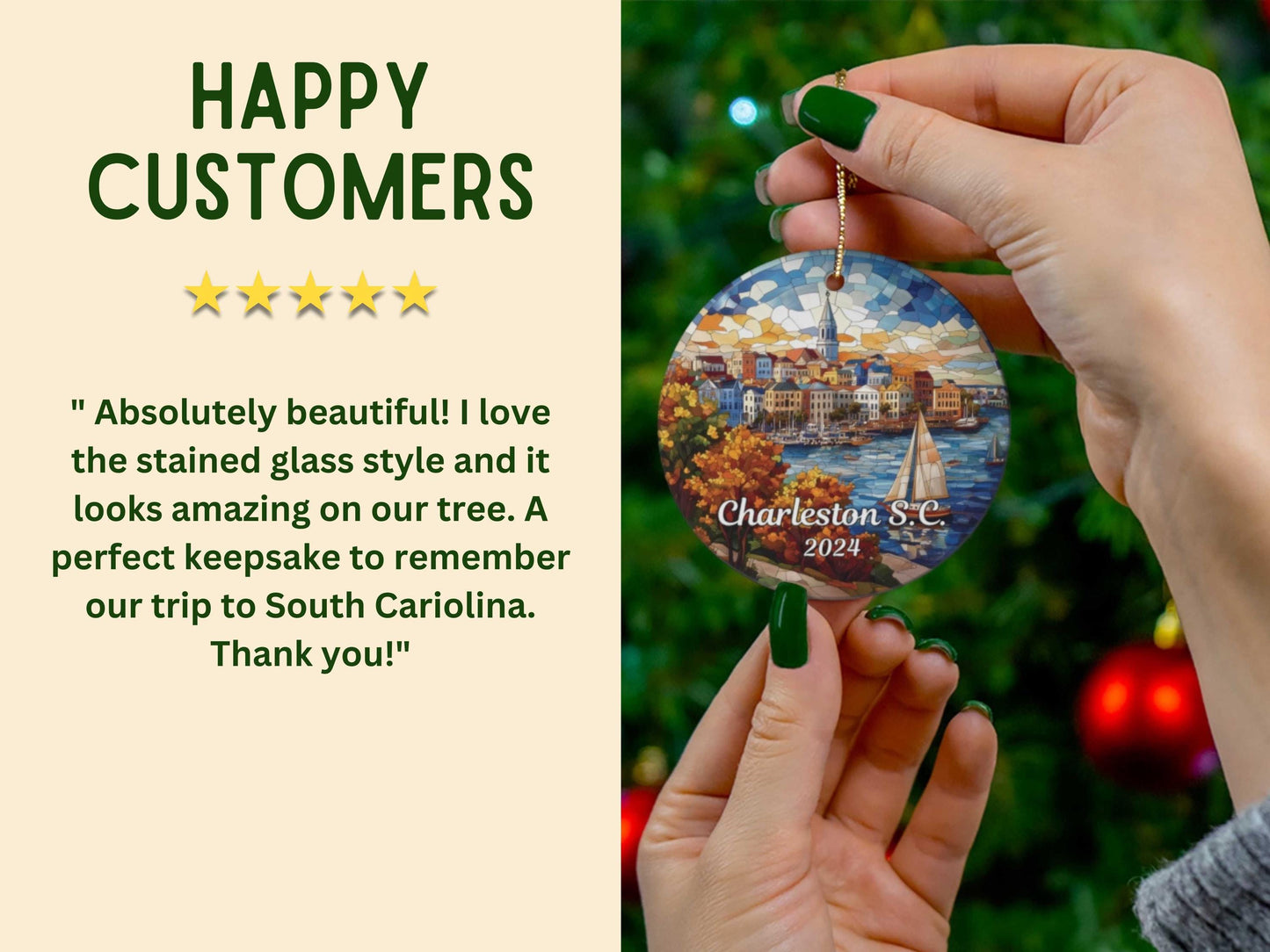 Charleston South Carolina  Christmas Ornament