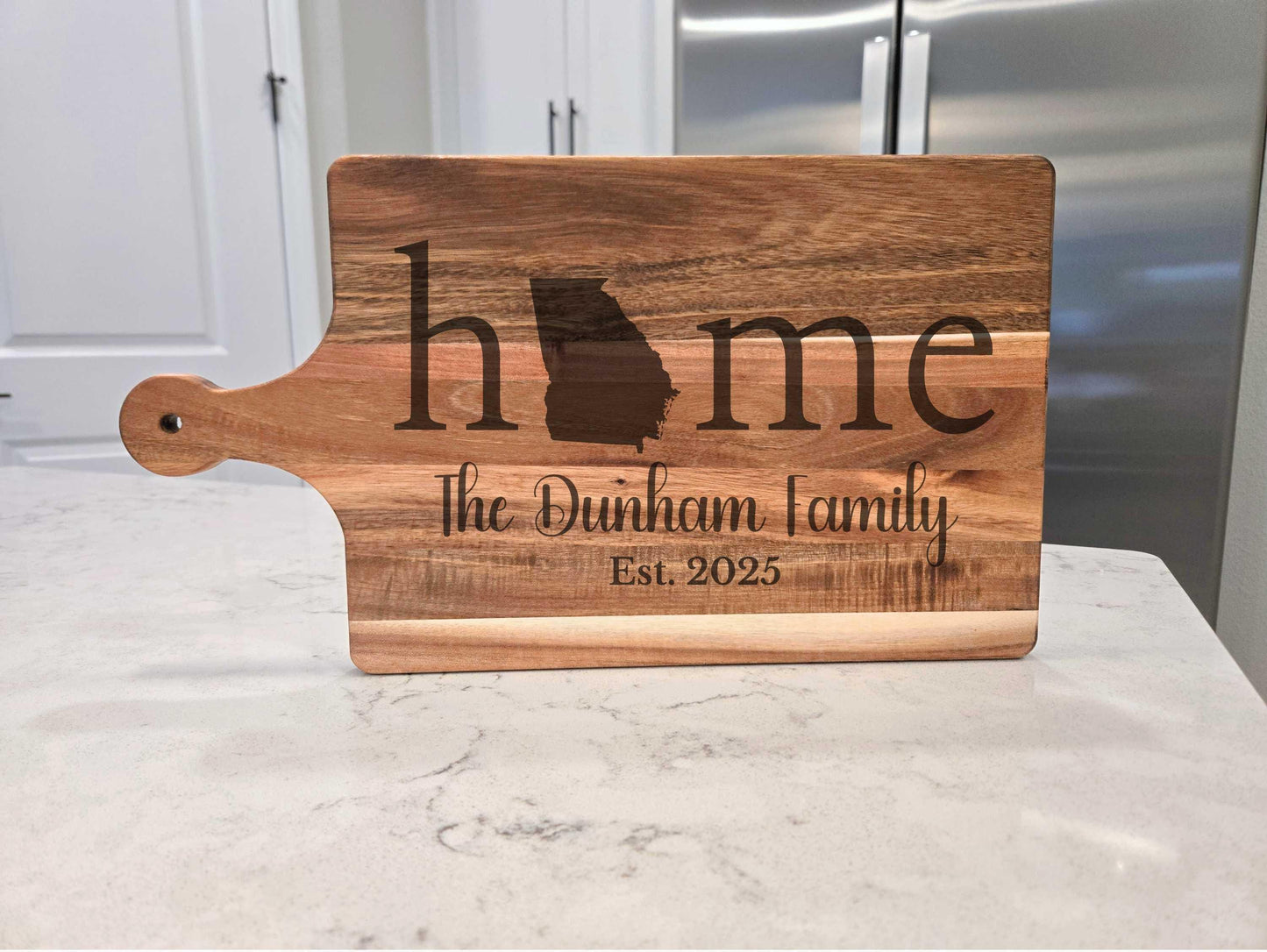 Georgia Home Engraved Handle Cutting Board