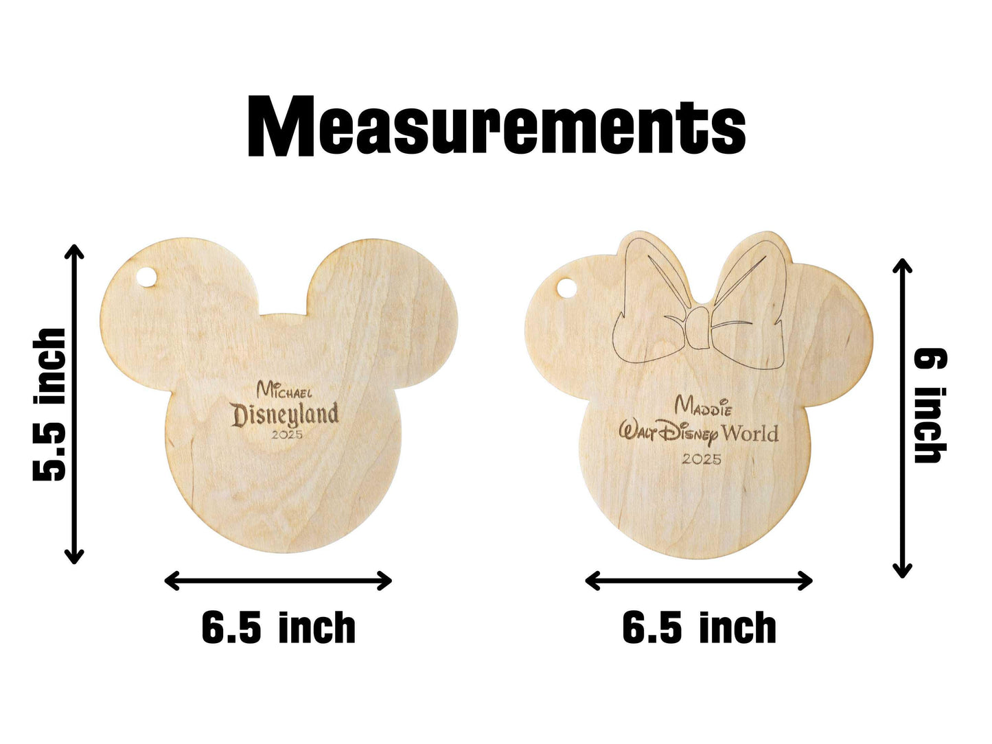Personalized Disney Parks Autograph Card, Mickey & Minnie Autograph Ornaments