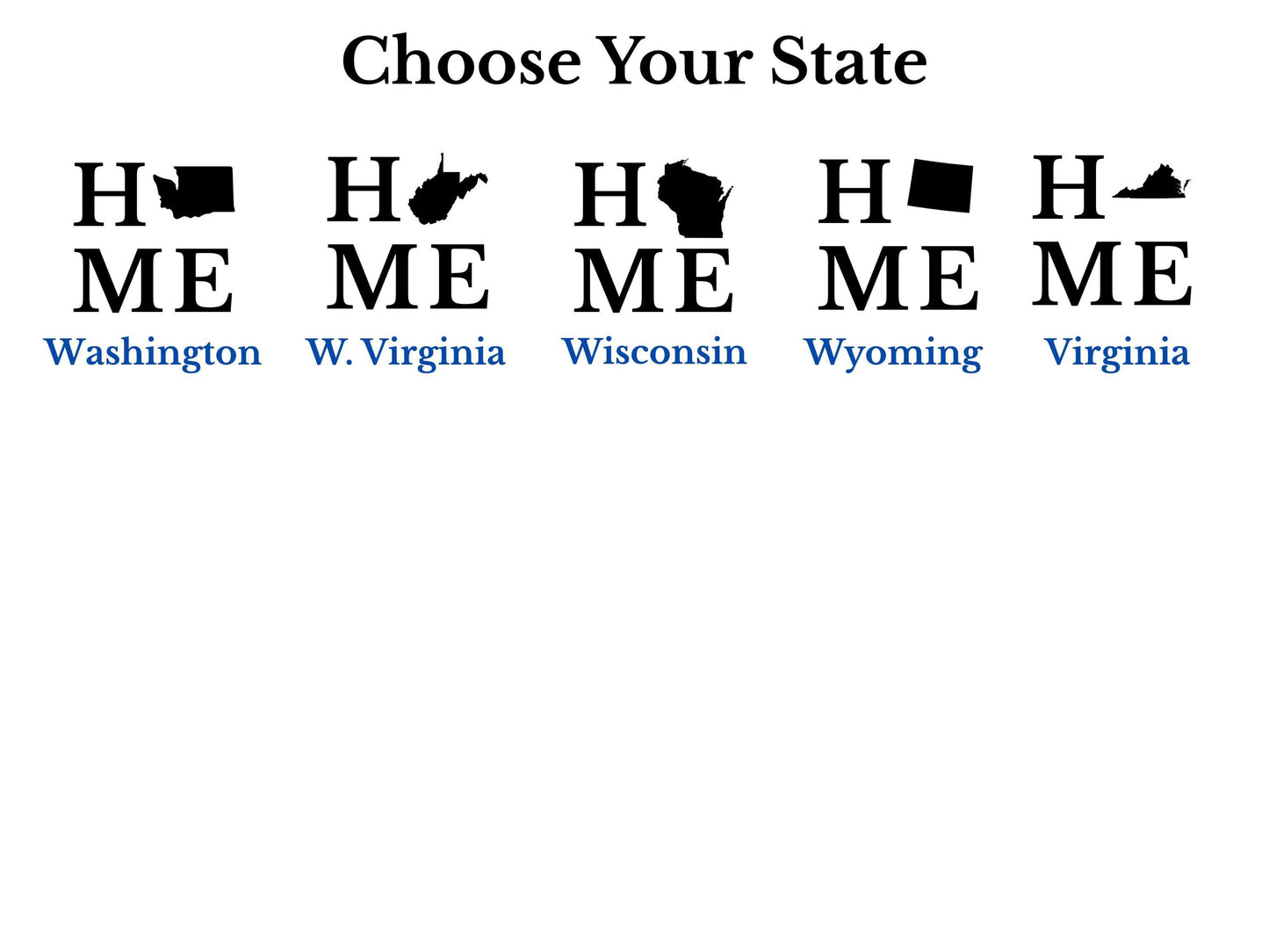 Choose Your Home State Set of 4 Stone Drink Coasters