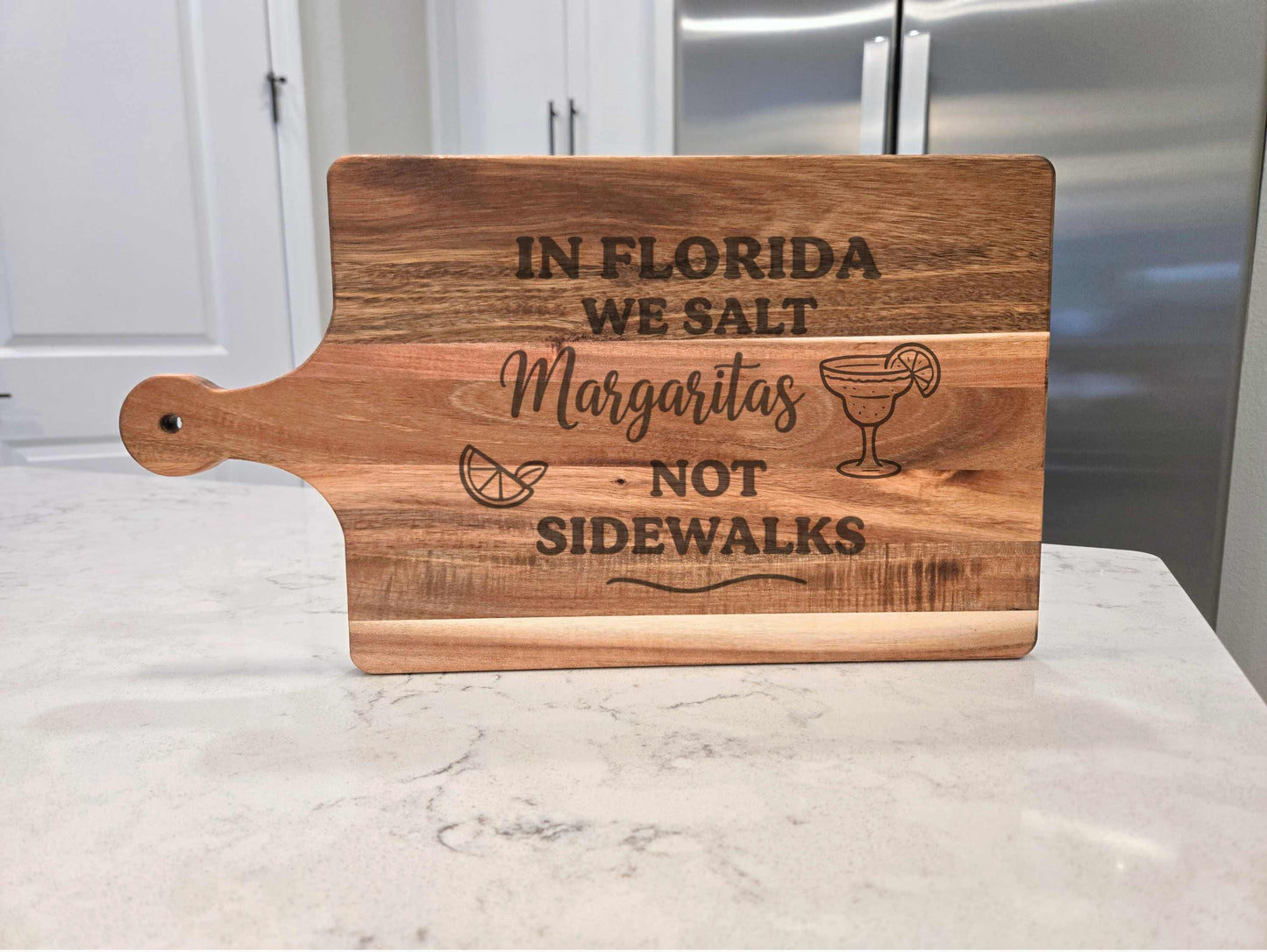 Florida Cutting Board, We Salt Margaritas Not Sidewalks