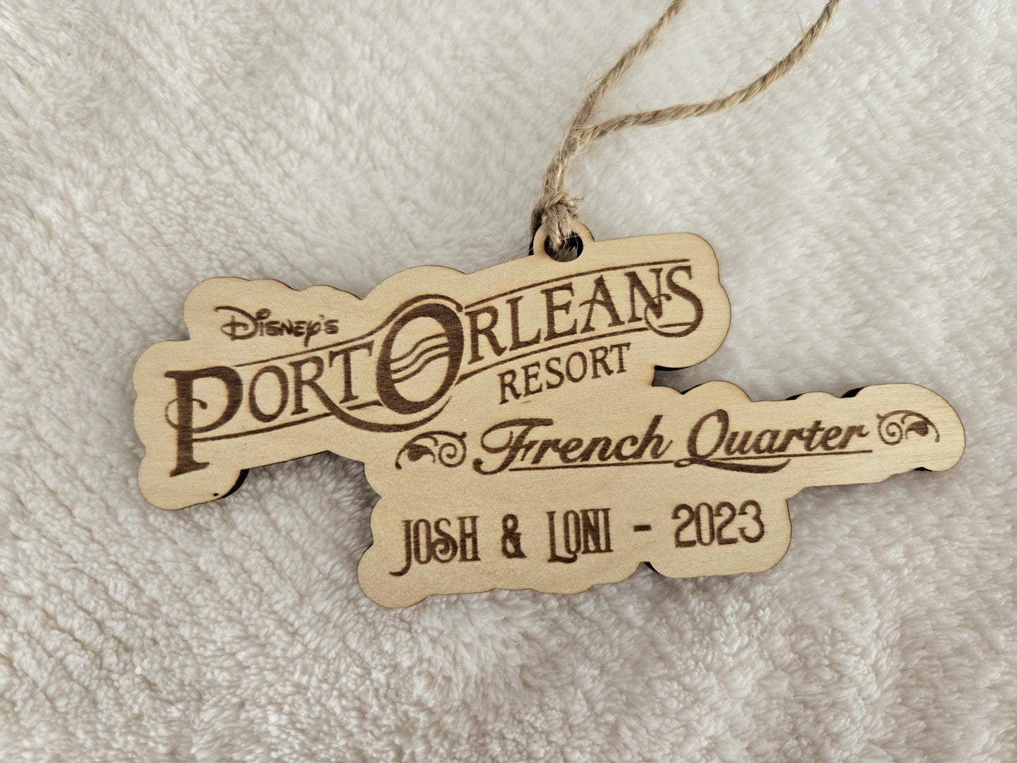 Port Orleans French Quarter Personalized Wood Ornament