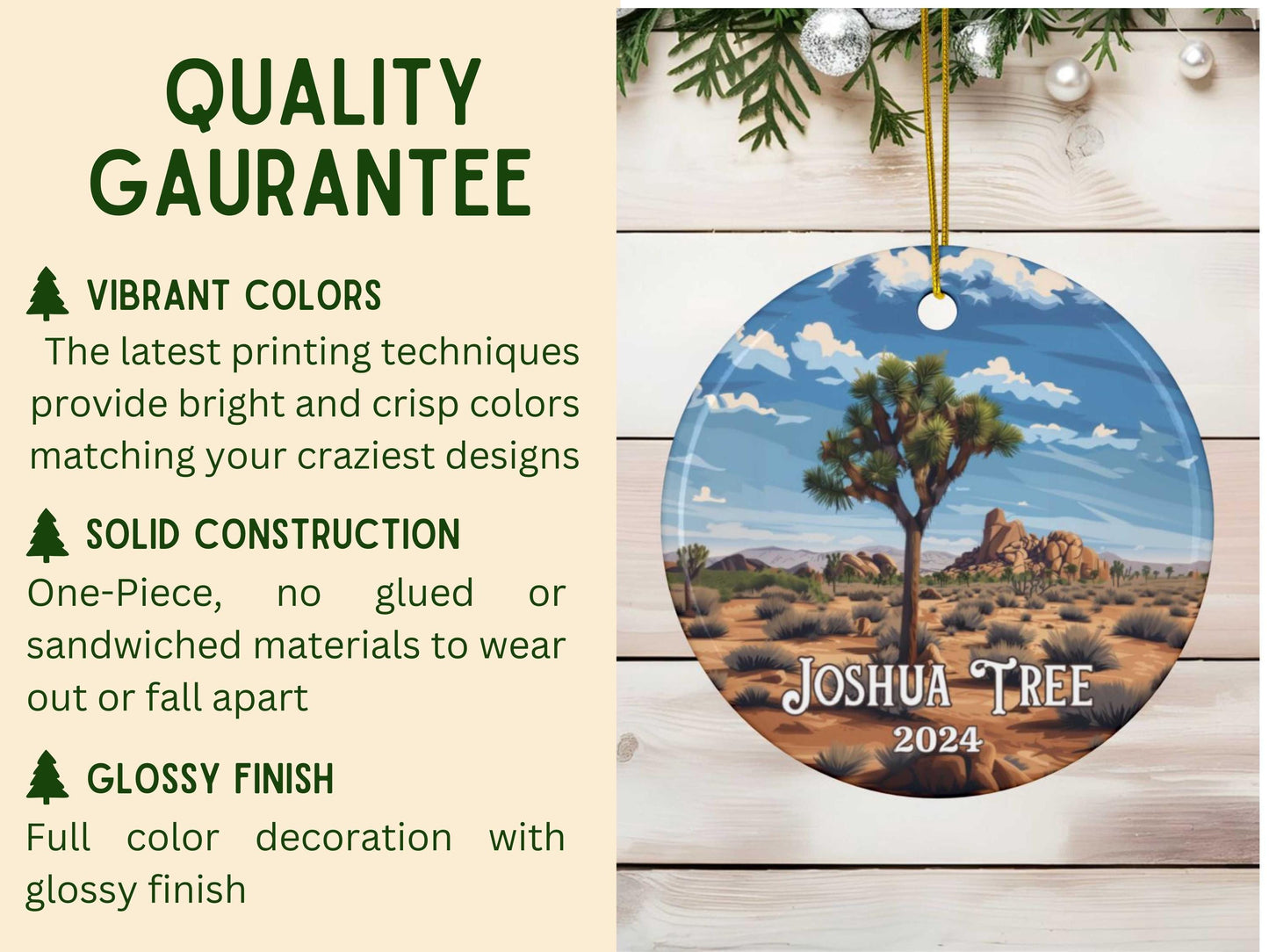 Joshua Tree Illustrated Ornament