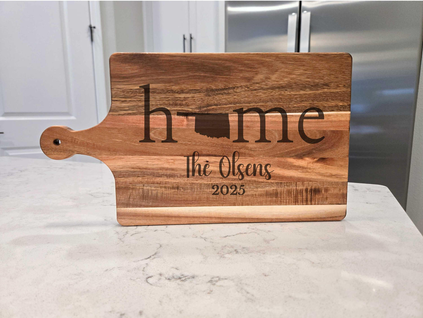 Personalized Oklahoma Wood Charcuterie or Cutting Board
