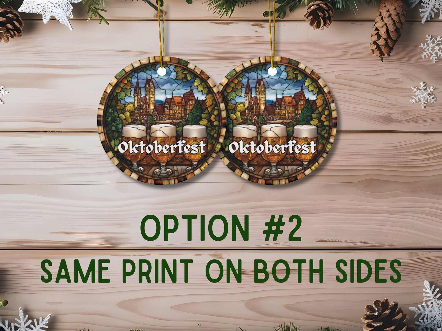 Oktoberfest Faux Stained Glass Ornament