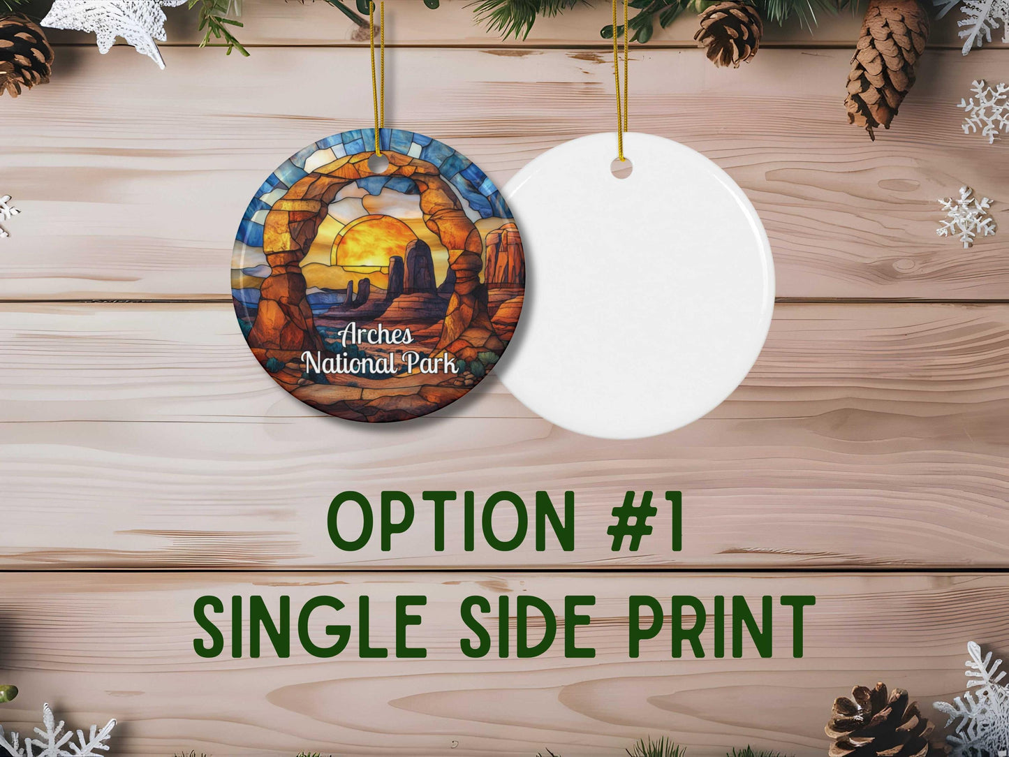 Arches National Park Stained Glass Style Ornament