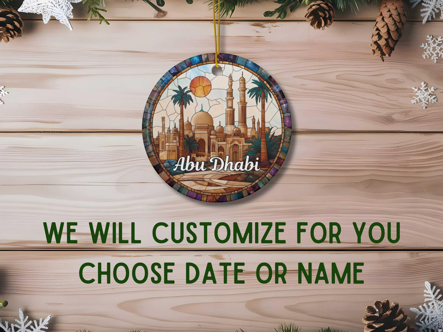 Abu Dhabi Stained Glass Style Ornament