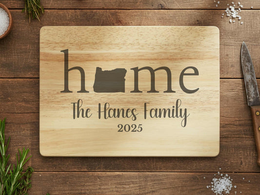 Oregon Home Engraved Cutting Board