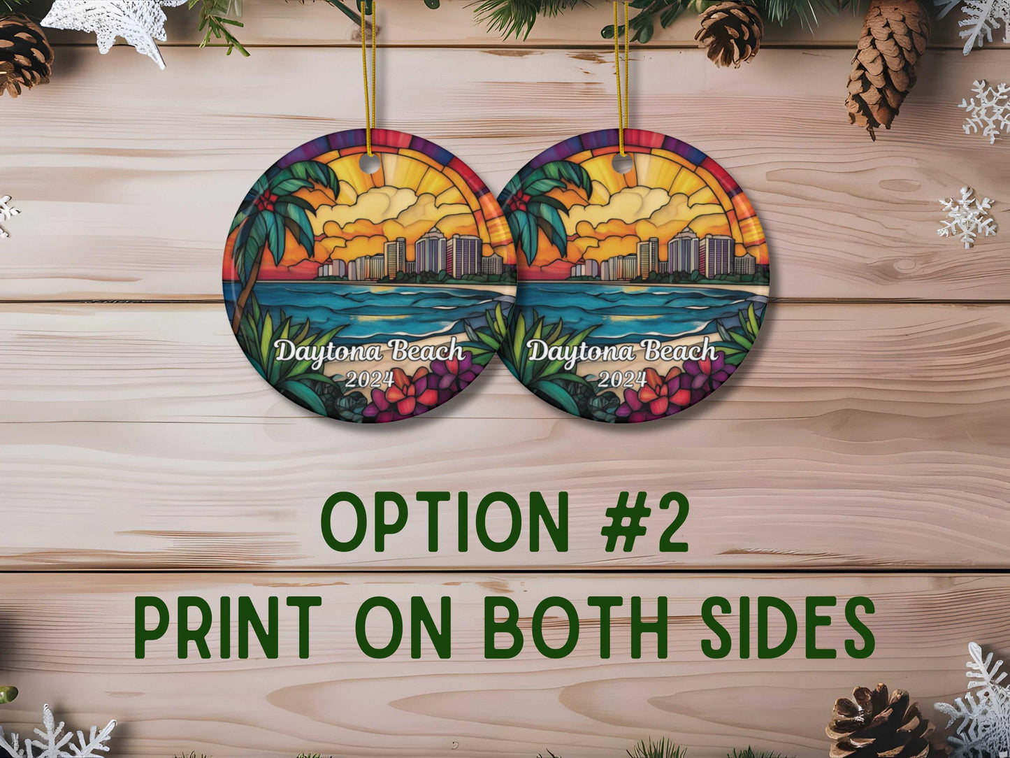 Daytona Beach Christmas Ornament