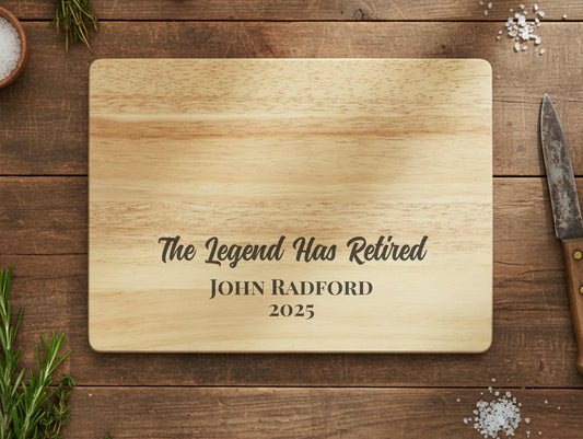 The Legend Has Retired Cutting Board