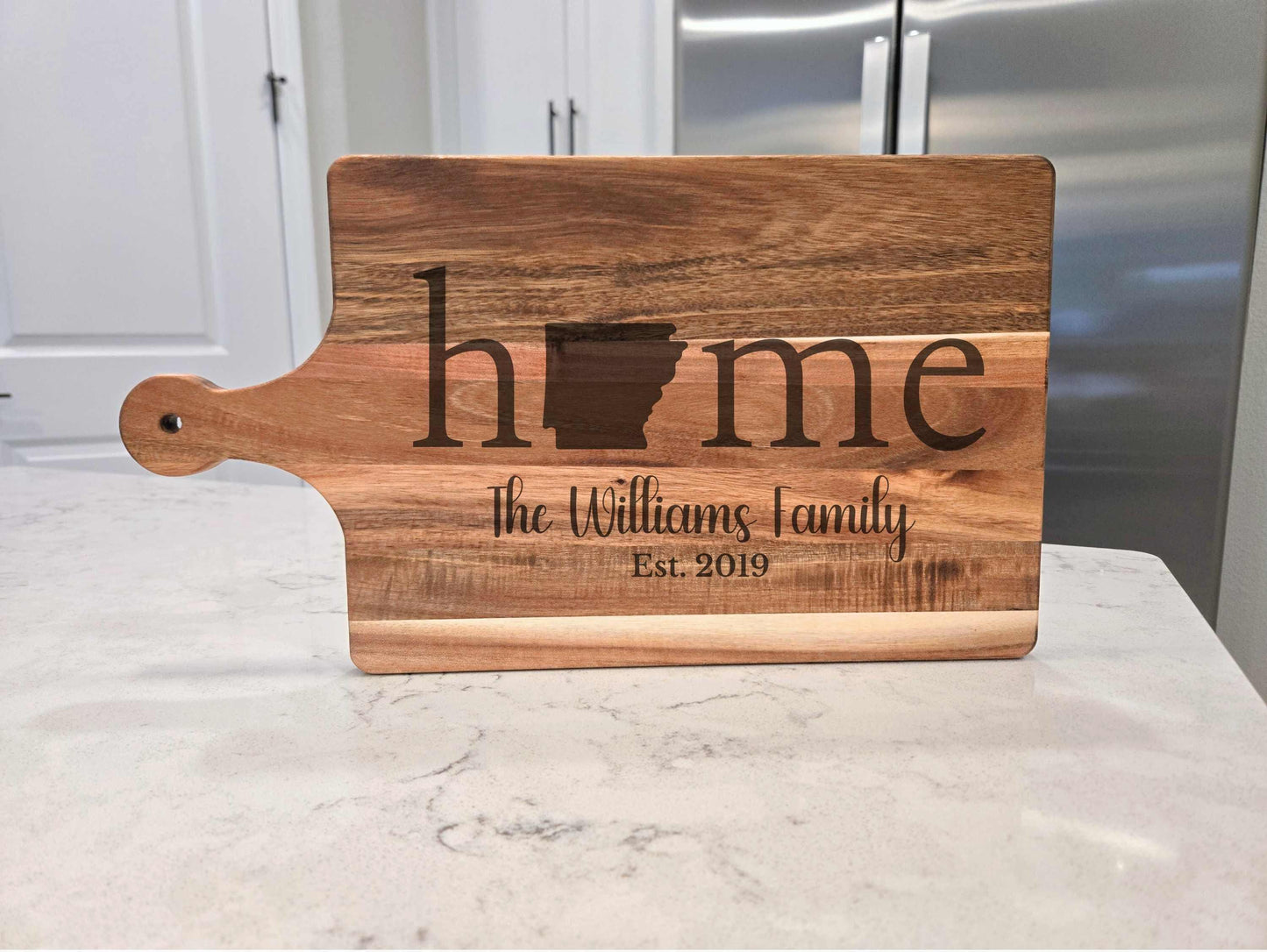 Personalized Arkansas Wood Charcuterie or Cutting Board