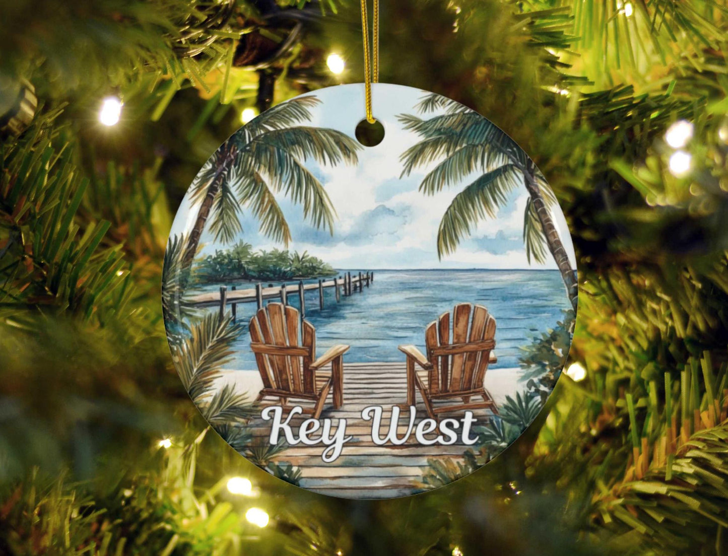 Florida Keys Illustrated Ornament