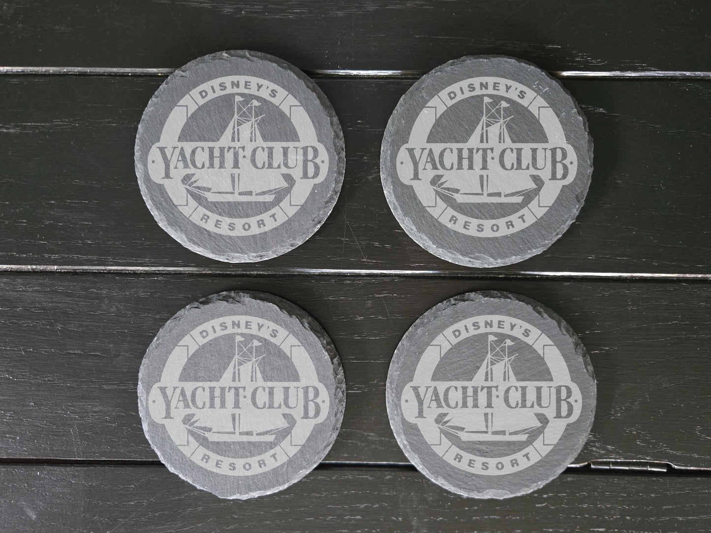 Disney's Yacht Club Resort Stone Drink Coasters, Set of 4