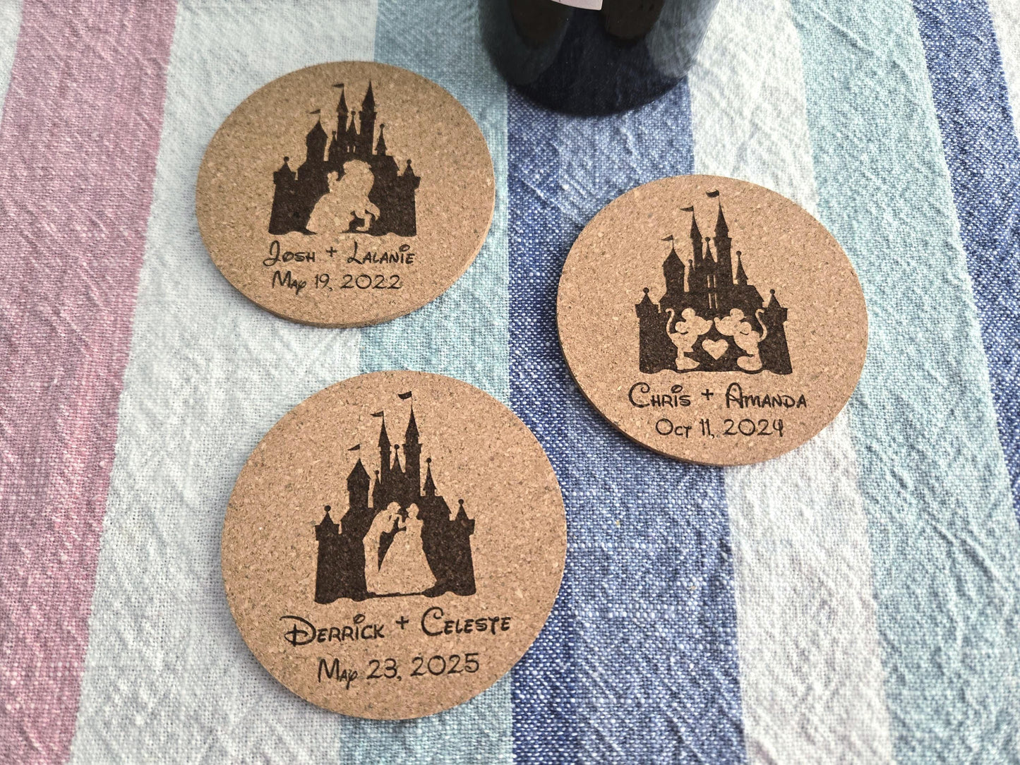 Fairytale Wedding Favor Drink Coasters, Disney Inspired Wedding Favors, Wedding Coasters for Receptions Gifts, Wedding Favors For Guests