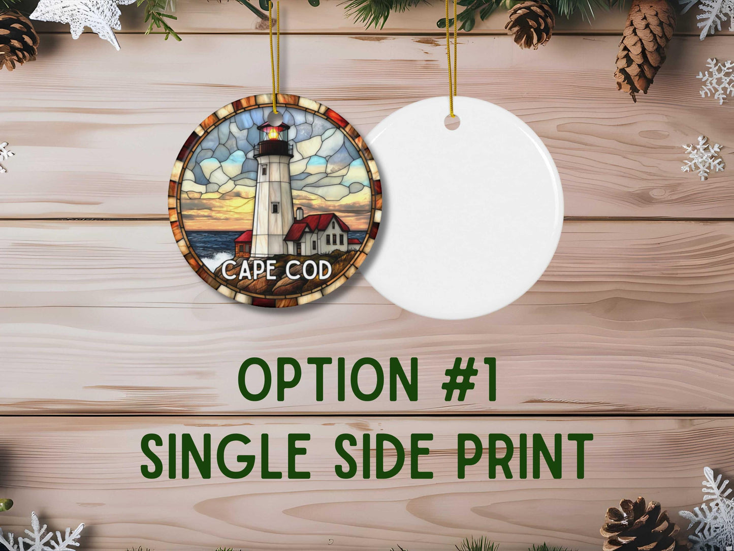 Cape Cod Faux Glass Style Ornament