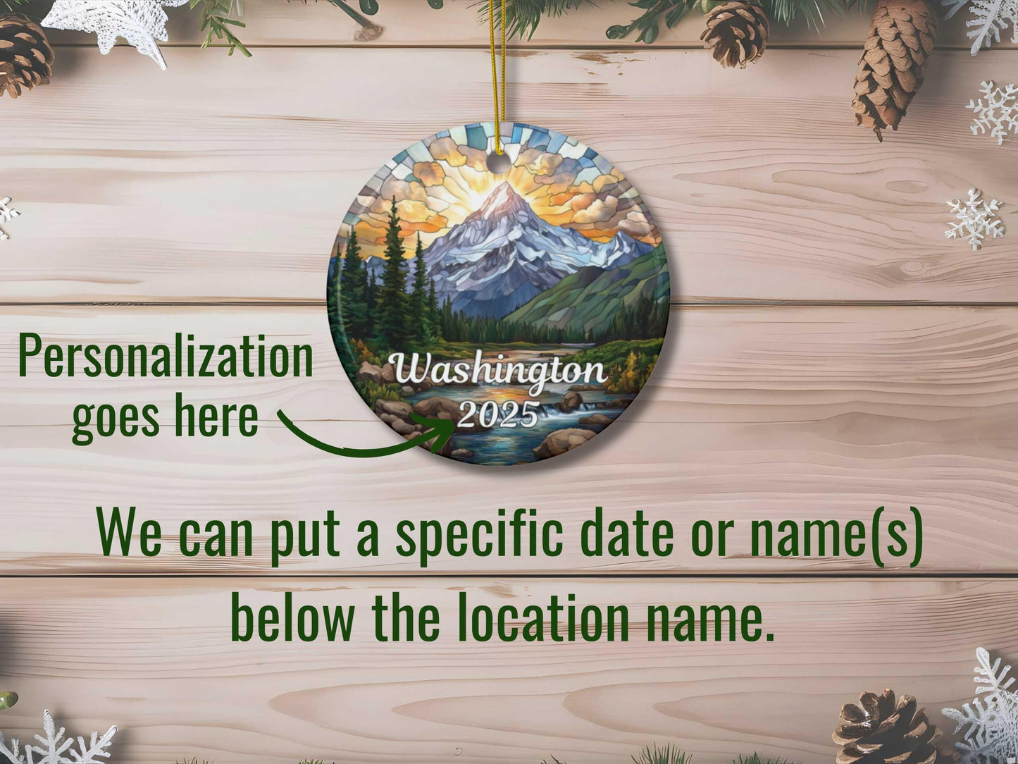 Washington Faux Stained Glass Ornament