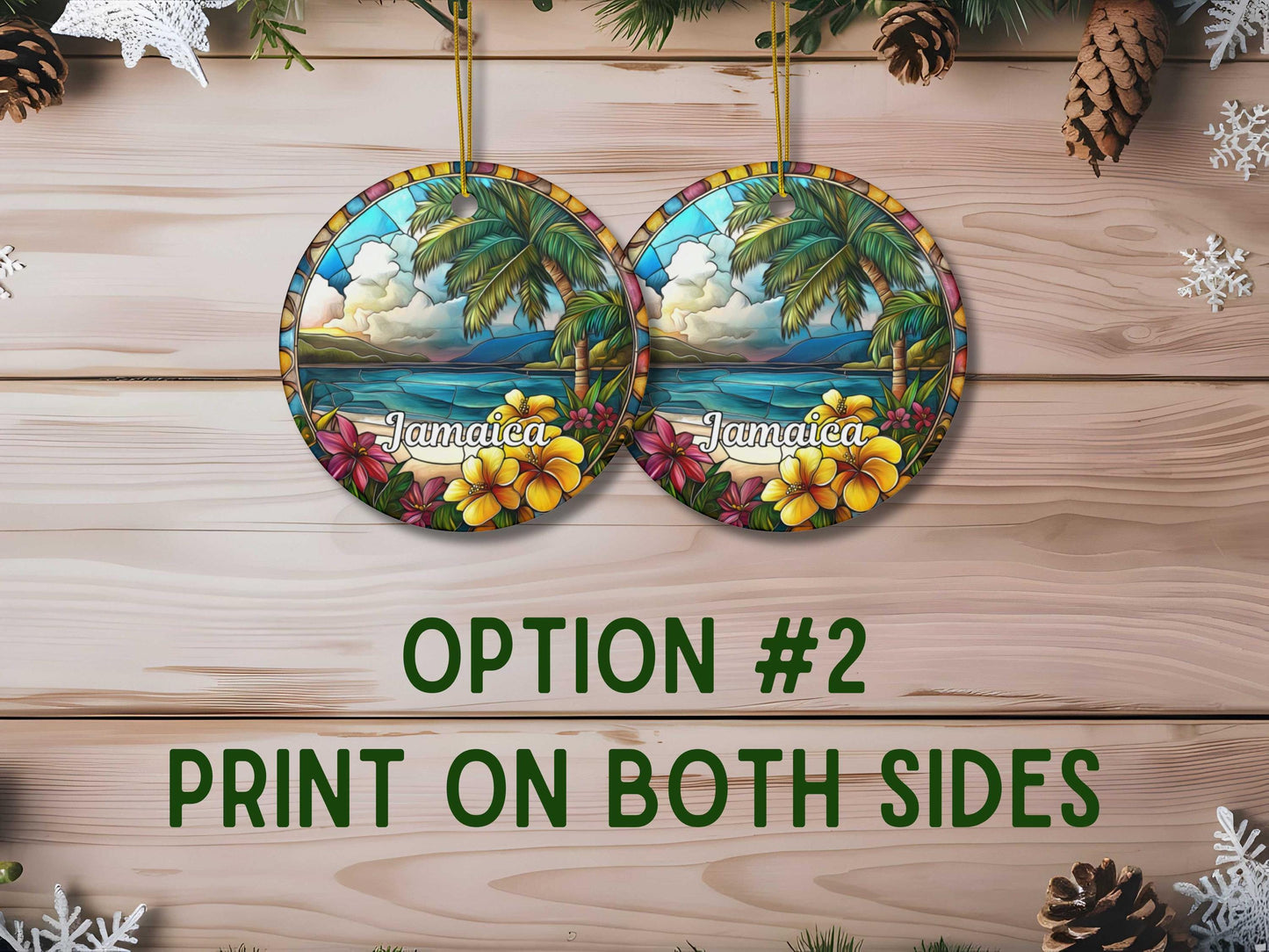 Jamaica Faux Stained Glass Ornament