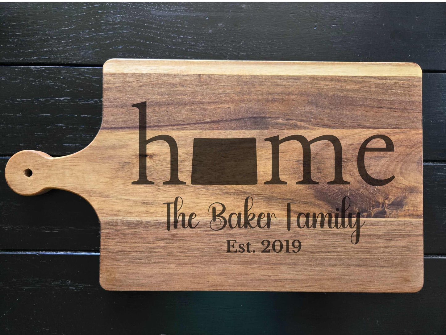 Personalized Colorado Home Cutting Board