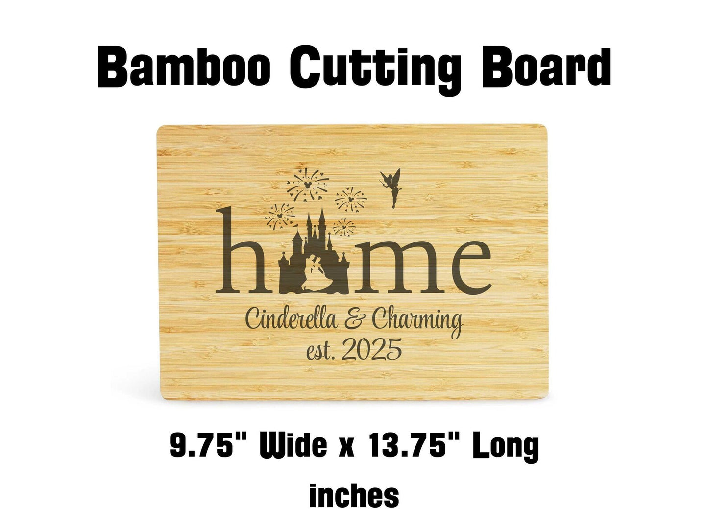 Engraved Mickey & Minnie Cutting or Charcuterie Board