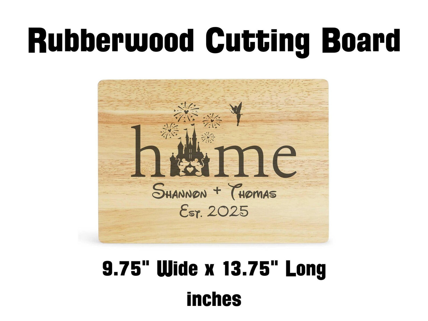 Engraved Mickey & Minnie Cutting or Charcuterie Board