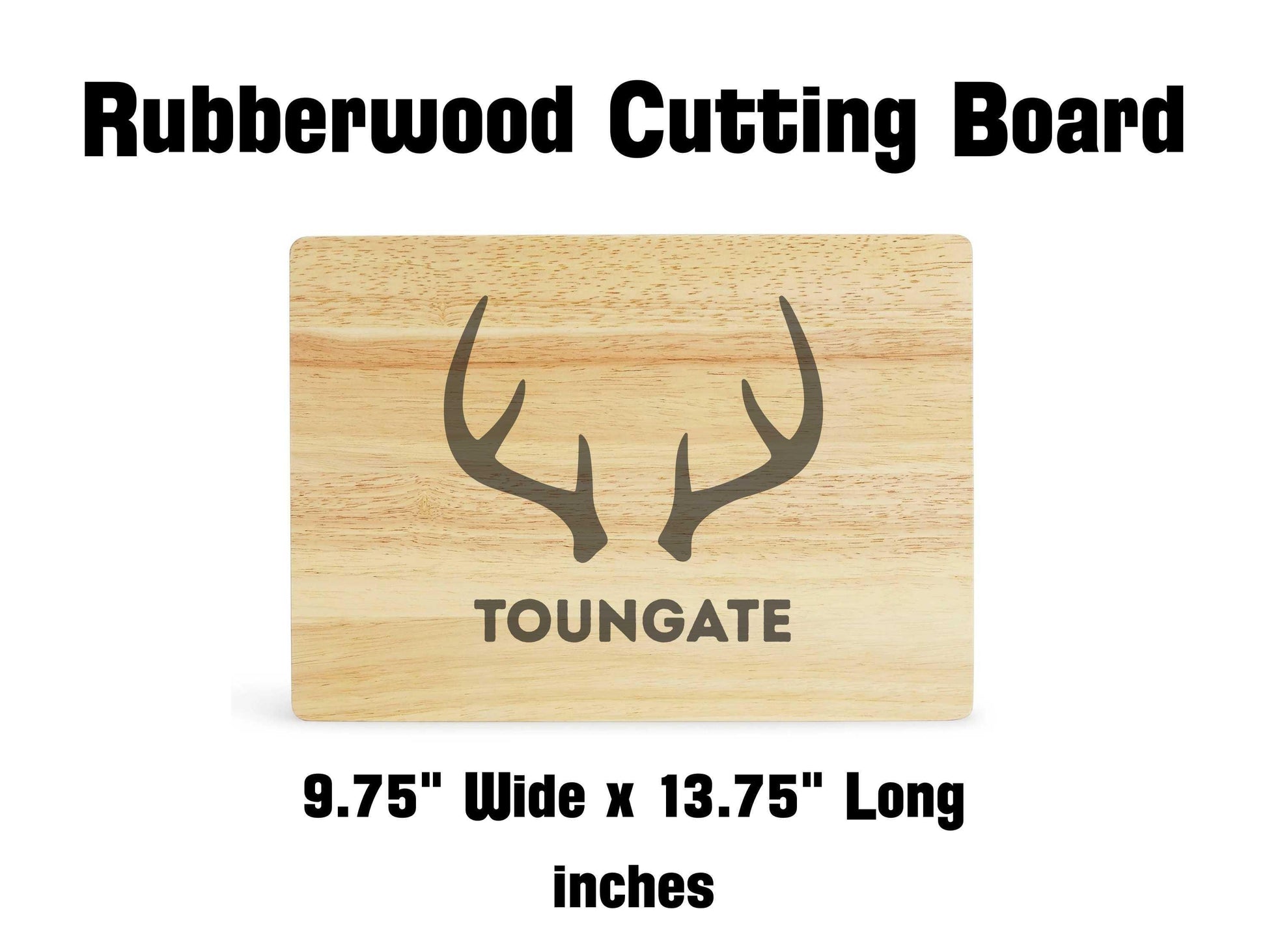 Engraved Deer Antler Rubberwood Cutting Board
