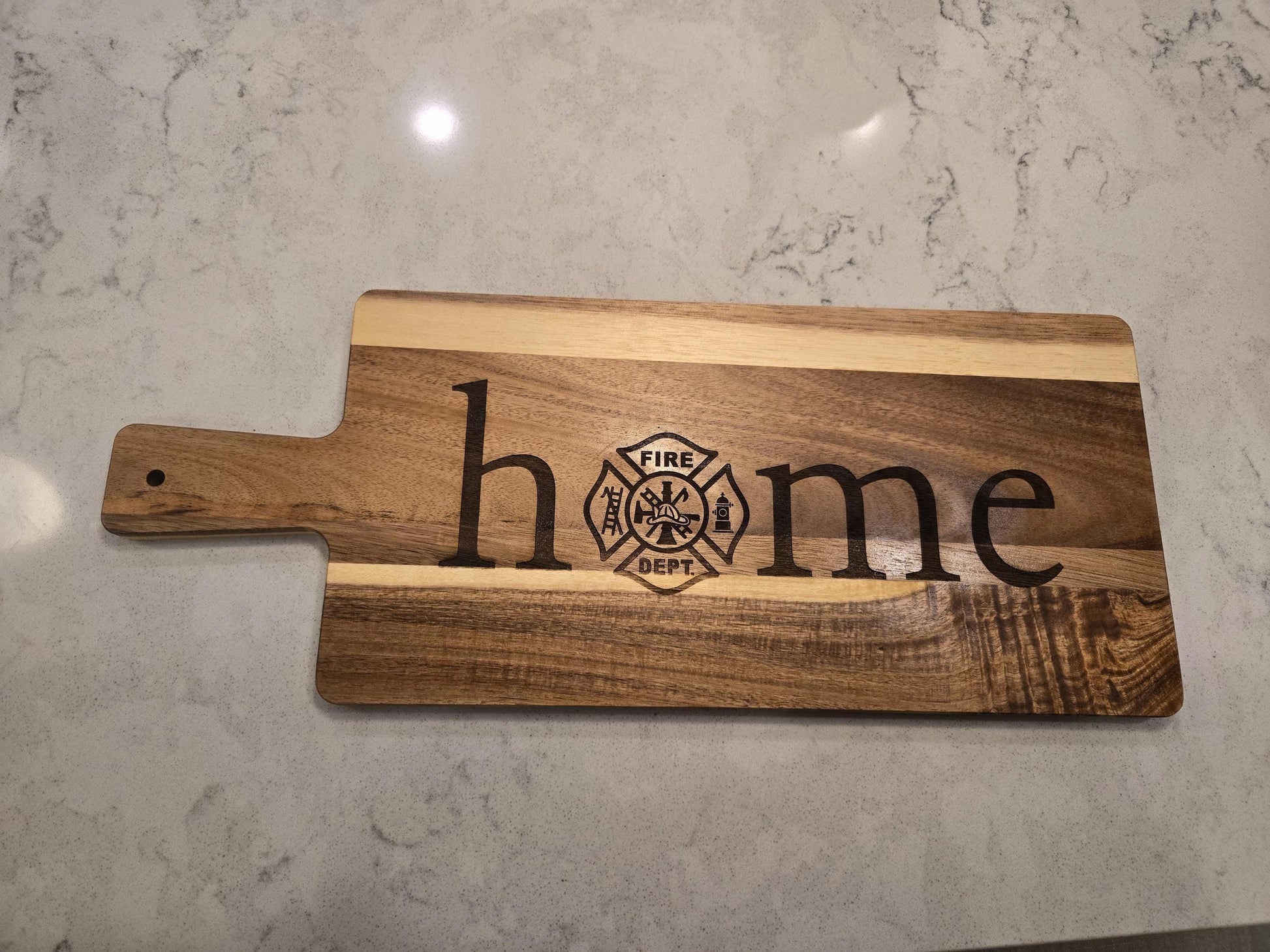 Custom Fire Dept. Home Cutting Board