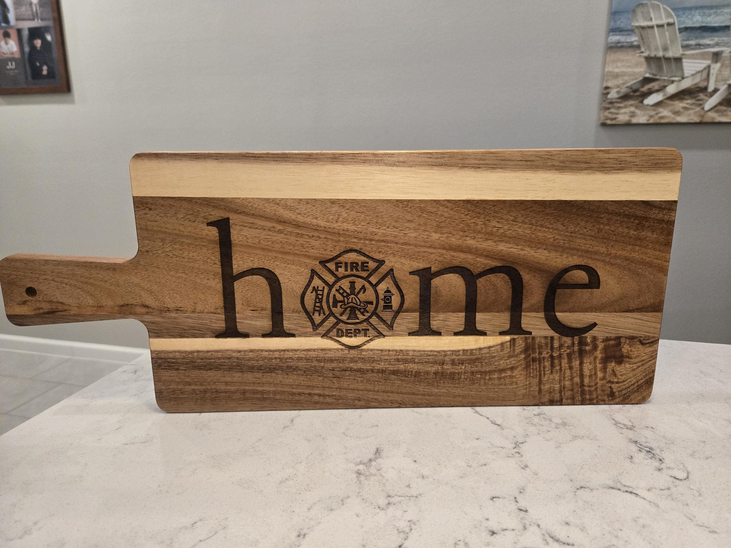 Custom Fire Dept. Home Cutting Board