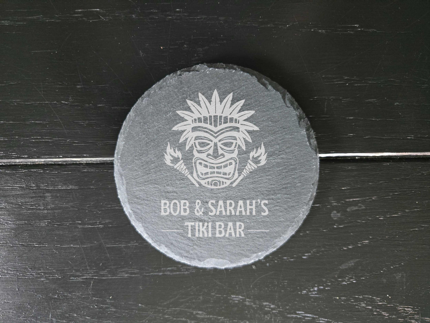 Personalized Tiki Bar Coasters