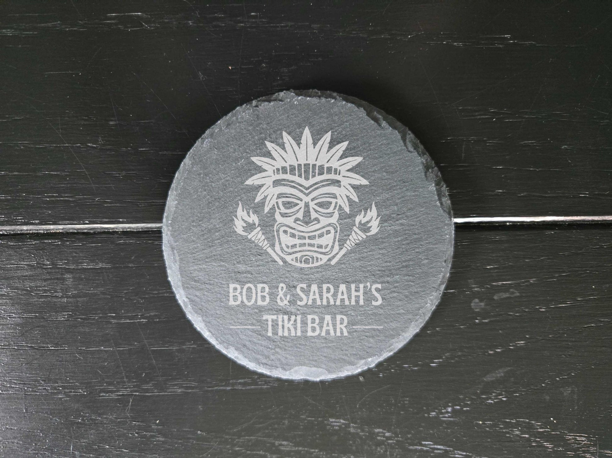 Personalized Tiki Bar Coasters