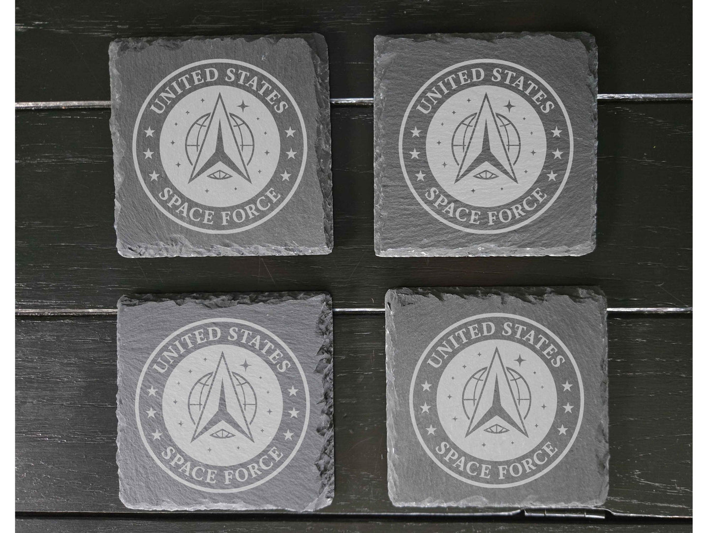 US Space Force Slate Drink Coasters